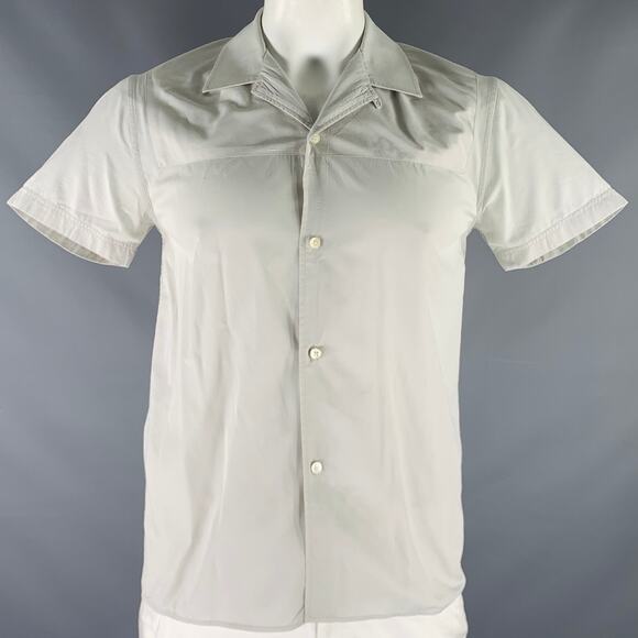 MARC JACOBS Size 44 Grey Light Blue Cotton Short Sleeve Shirt - Picture 1 of 7